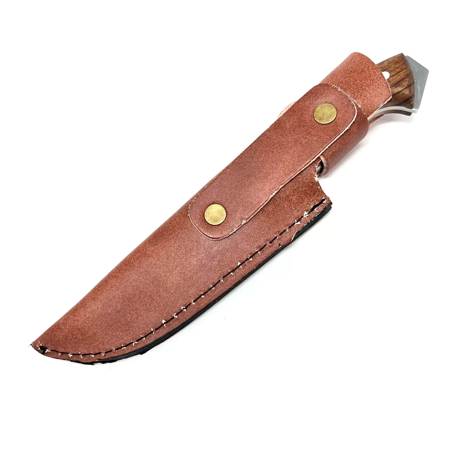 OHIY Handmade Bushcraft Knife 4116 German Steel 4-1/4in Blade, Leather Sheath