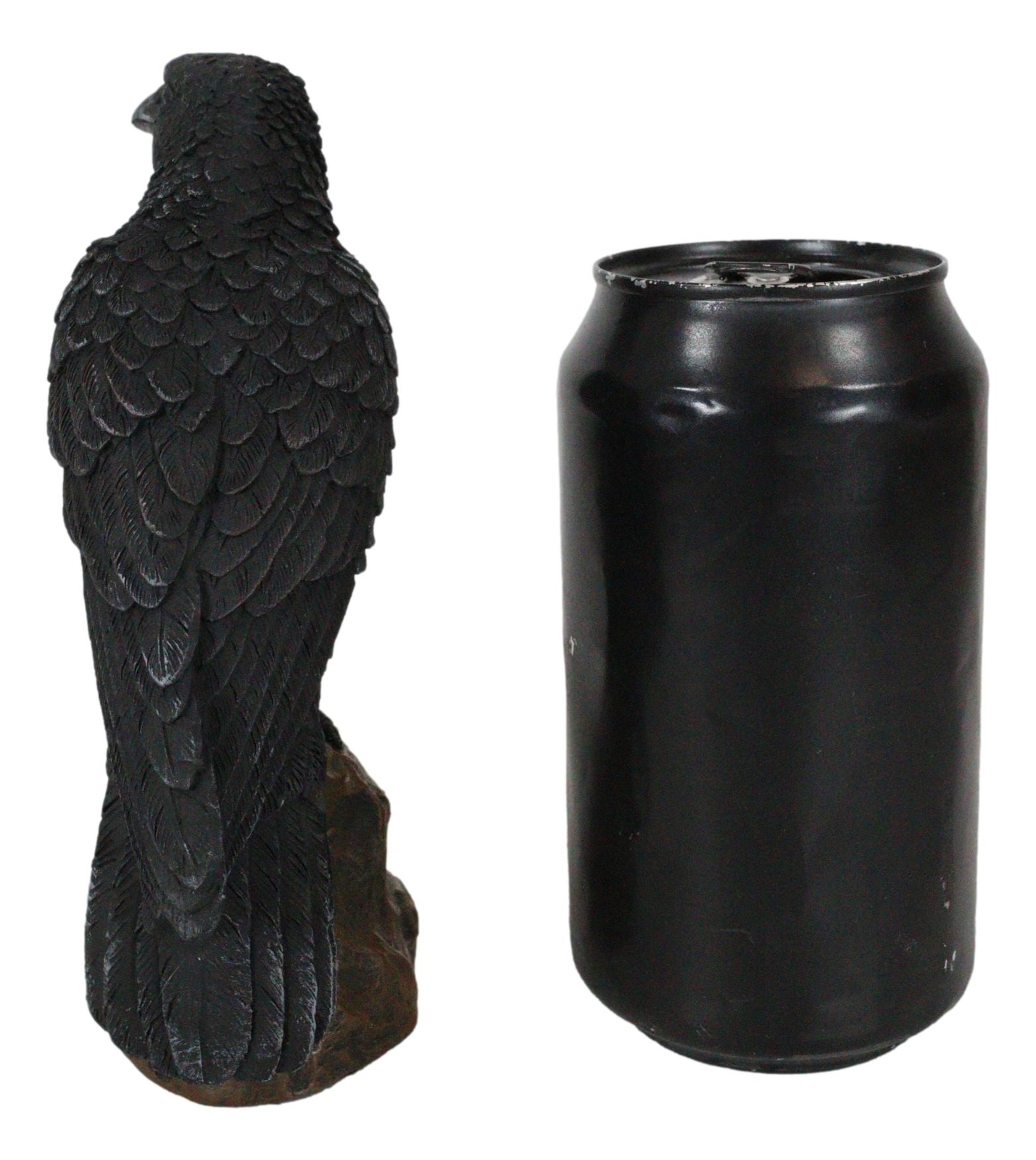 Ebros Gothic Raven Statue Crow Scavenger Bird Perching On Rock Figurine 6"H