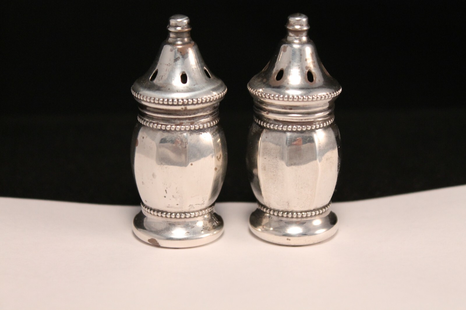 Vintage Vincent Lollo Sterling Silver Mini Salt & Pepper Shakers