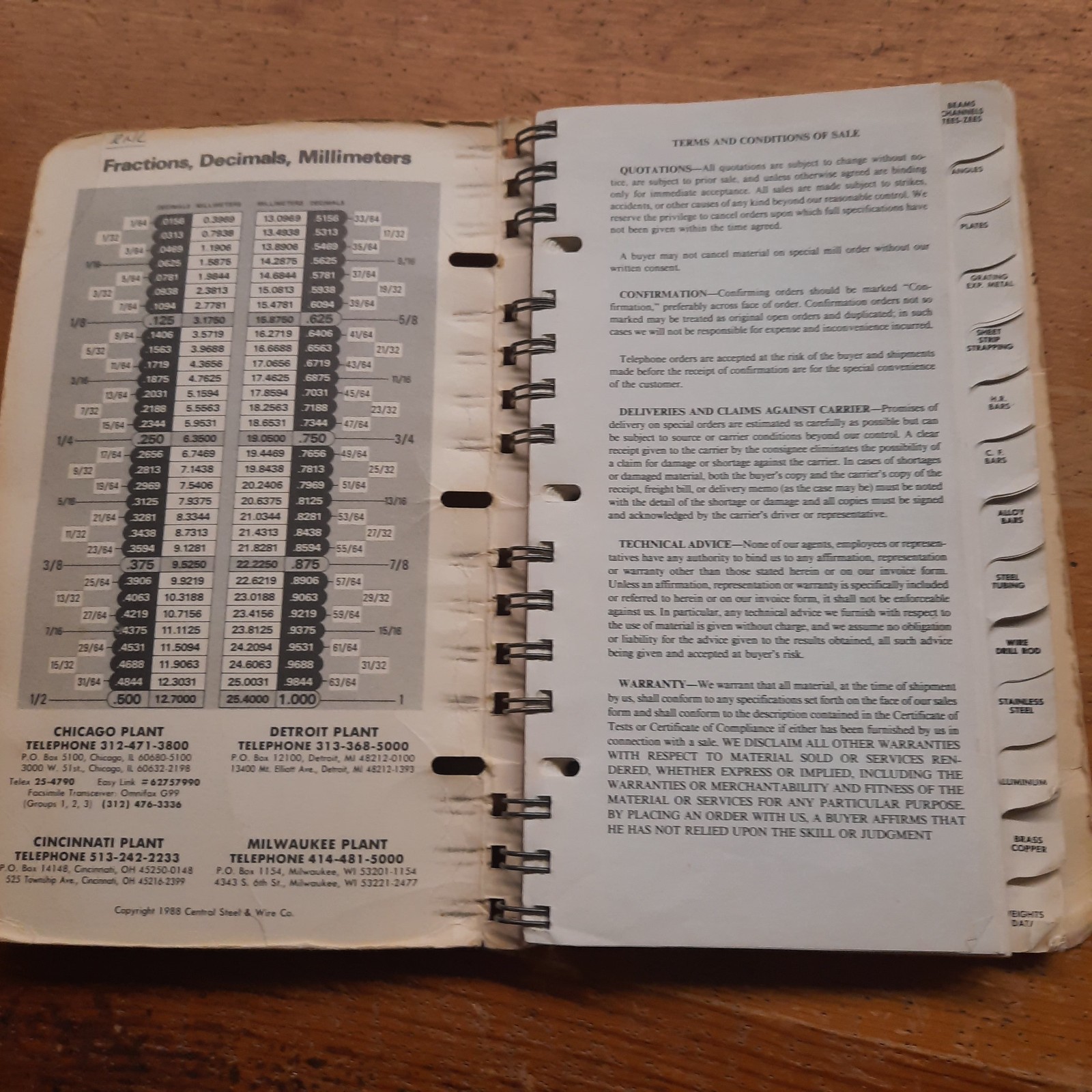 Jorgensen Steel Aluminum Reference book - Central Steel & Wire Company Lot of 2