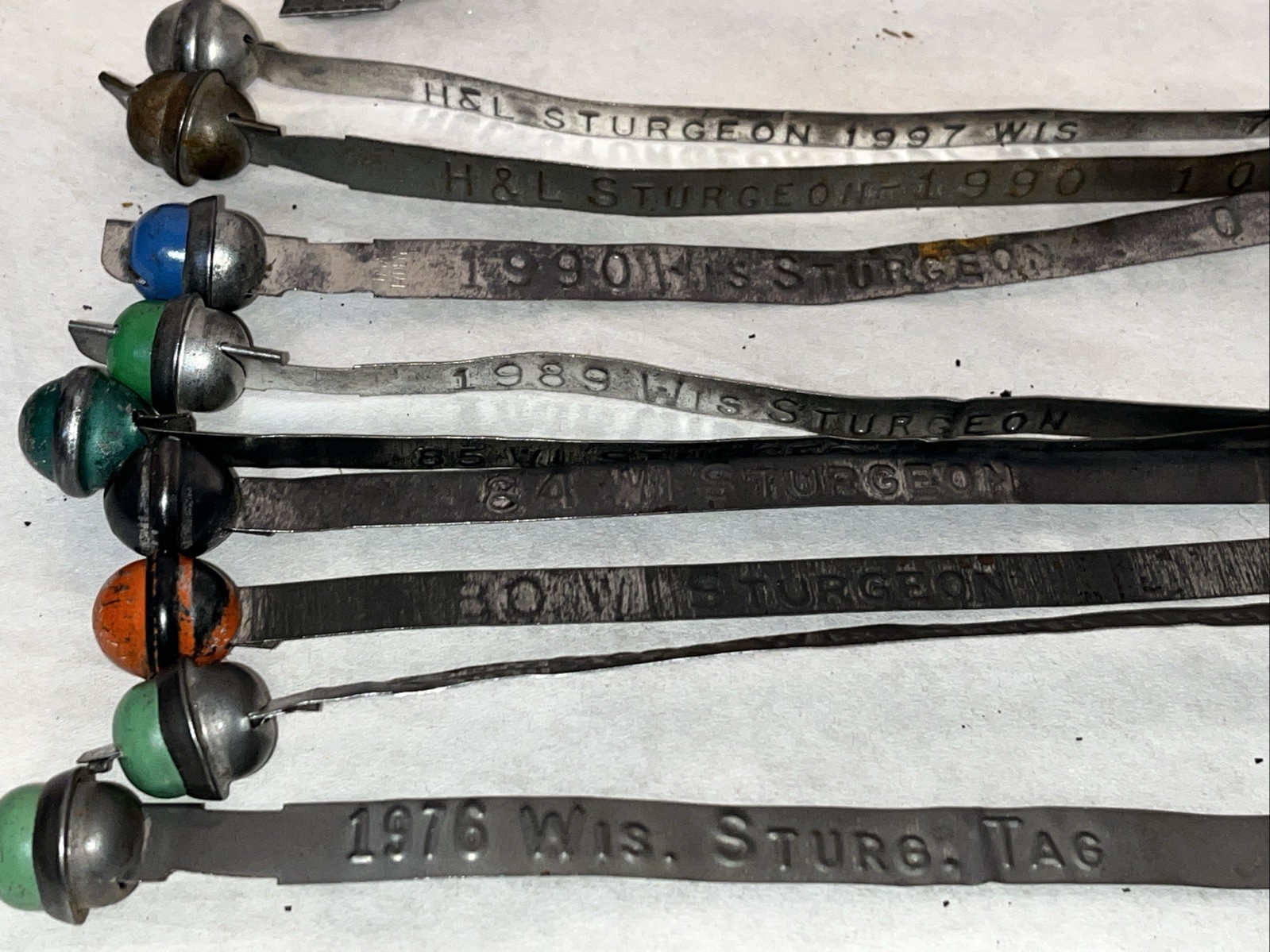 Wisconsin Sturgeon Tag Bundle 1974-2004 Fishing License Lot