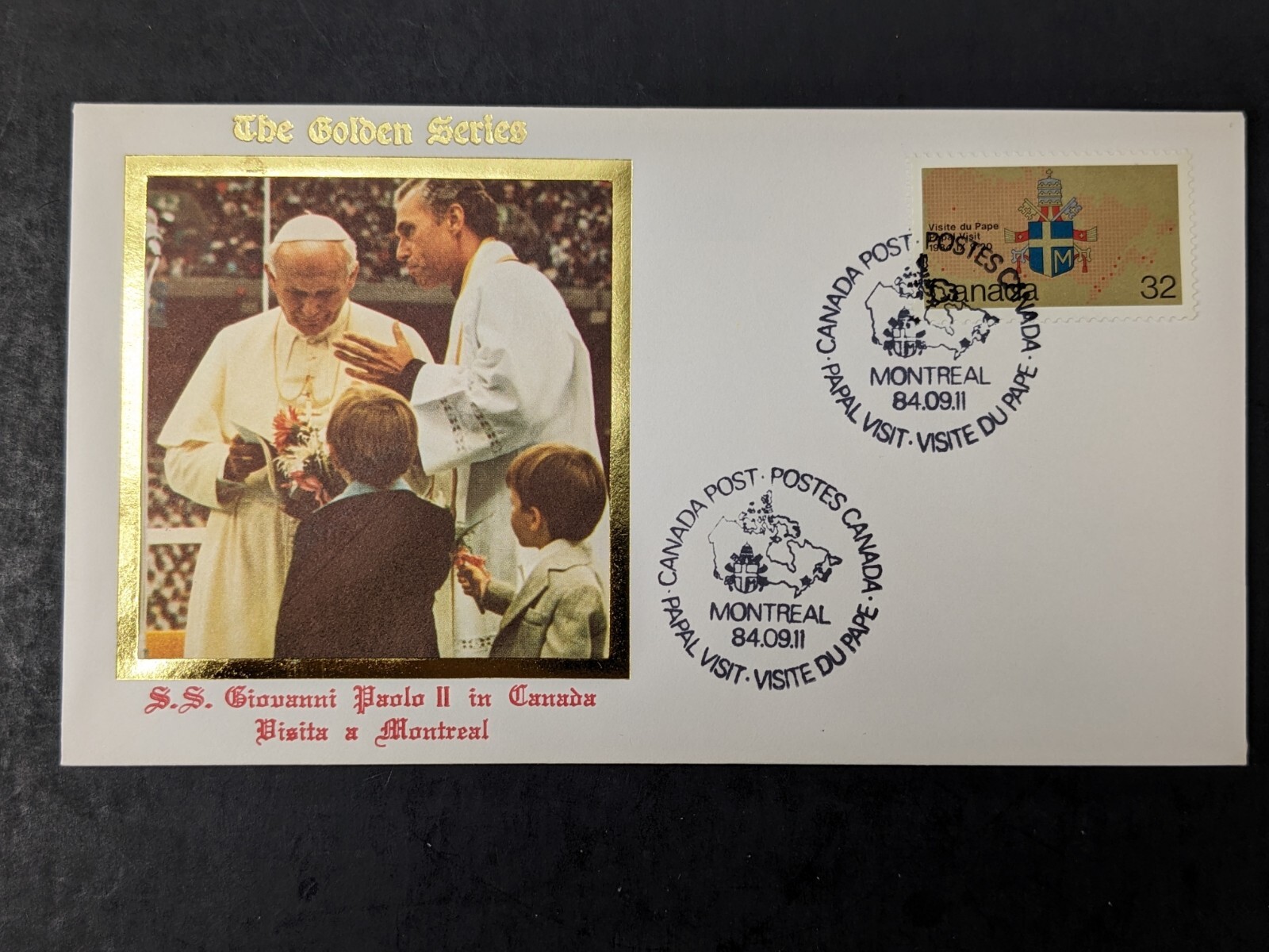 Pope John Paul II, The Golden Series Trip to Canada, 12 Covers Postcards Stamps