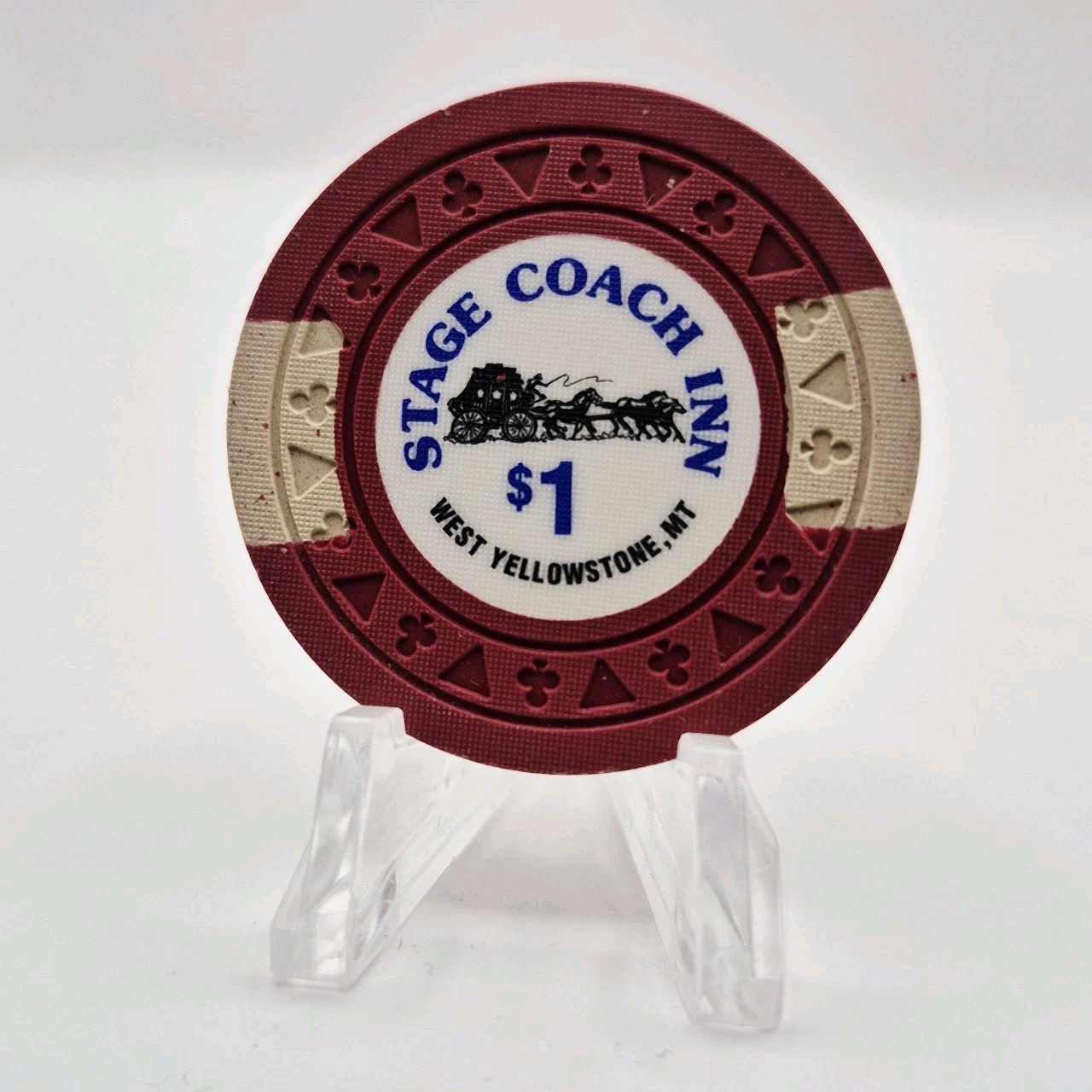 Stagecoach Inn Card Room West Yellowstone Montana $1 Casino Chip *Uncirculated