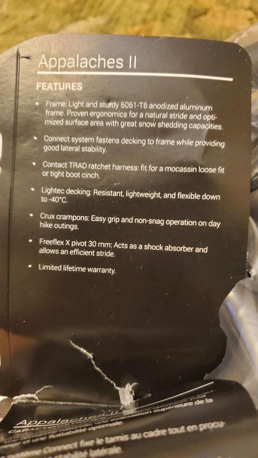 Louis Garneau Men's Appalaches II 930 Snowshoes, Gray (User Weight 150-250lbs)