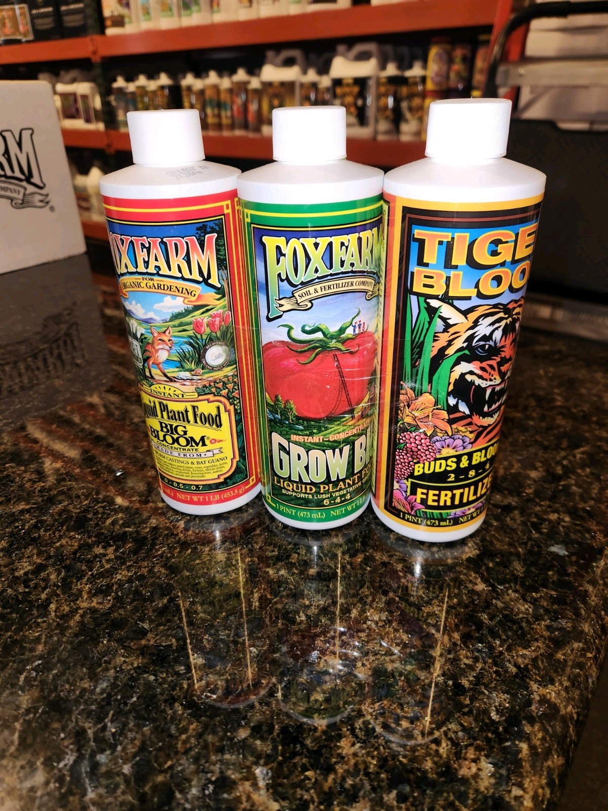 Fox Farm Trio Grow Big Tiger Bloom Big Bloom Pints (16oz Each)