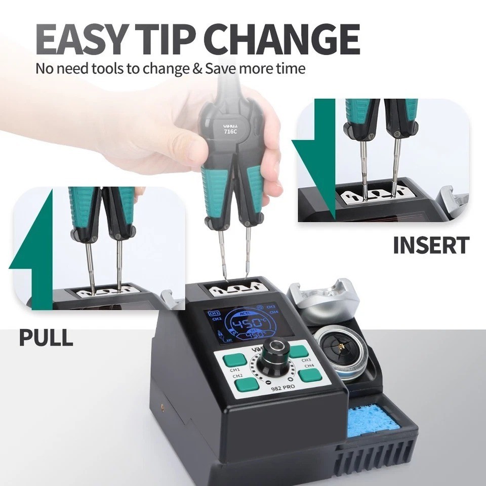 YIHUA 982 PRO Hot Tweezers Soldering Station SMT Desoldering Rework Station ESD