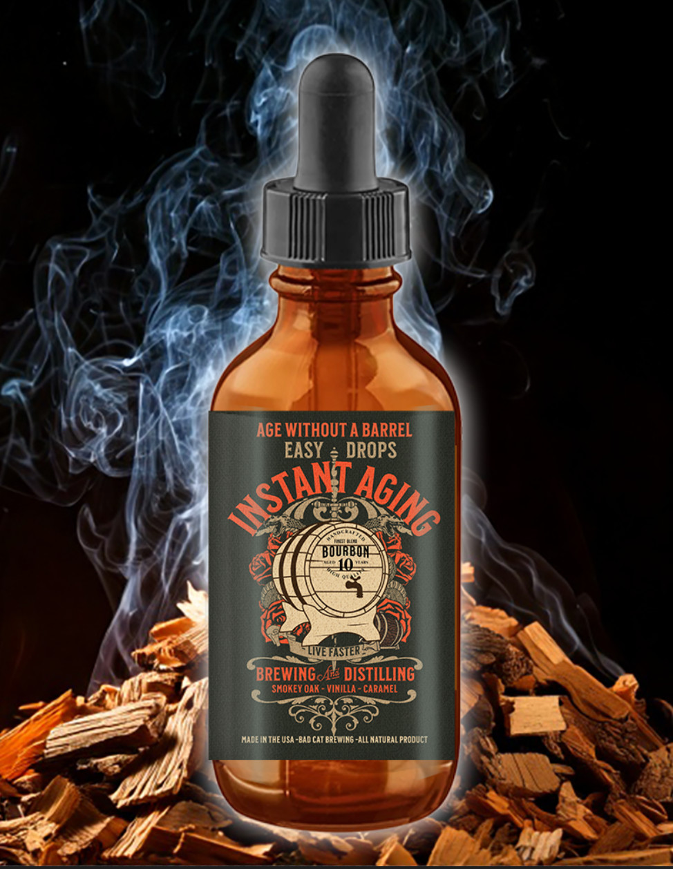 Whiskey & Bourbon Liquid Aging Drops - Replace Wood Chips - FAST AGING - USA
