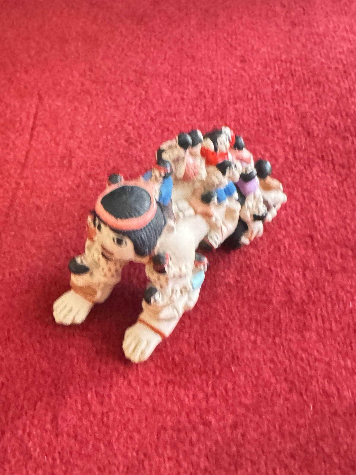 Vintage Storyteller Figurine with 25 Babies Southwest Native Inspired 2.5"