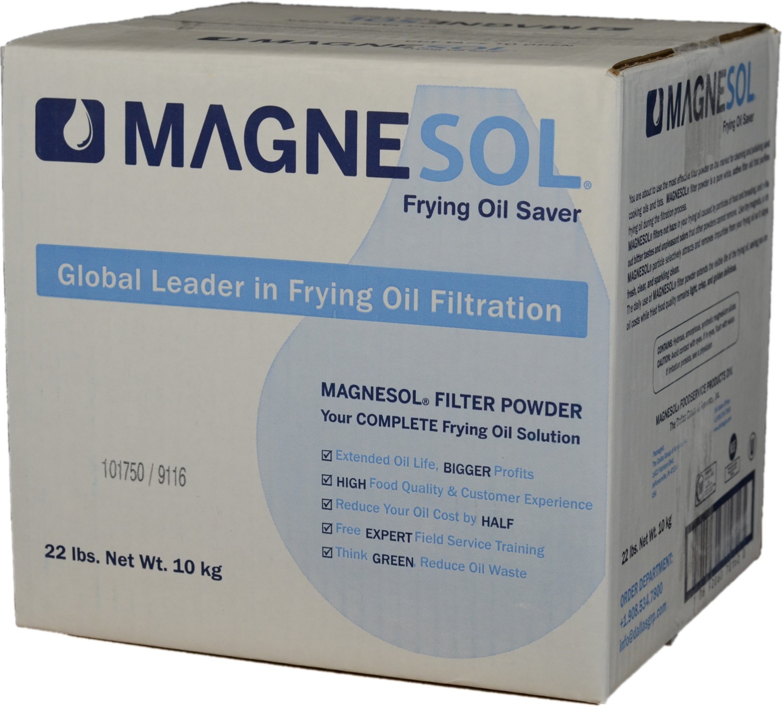 22 lb Bulk Box Magnesol XL Frying Oil Saver Filter Powder 748162 by Dallas Group