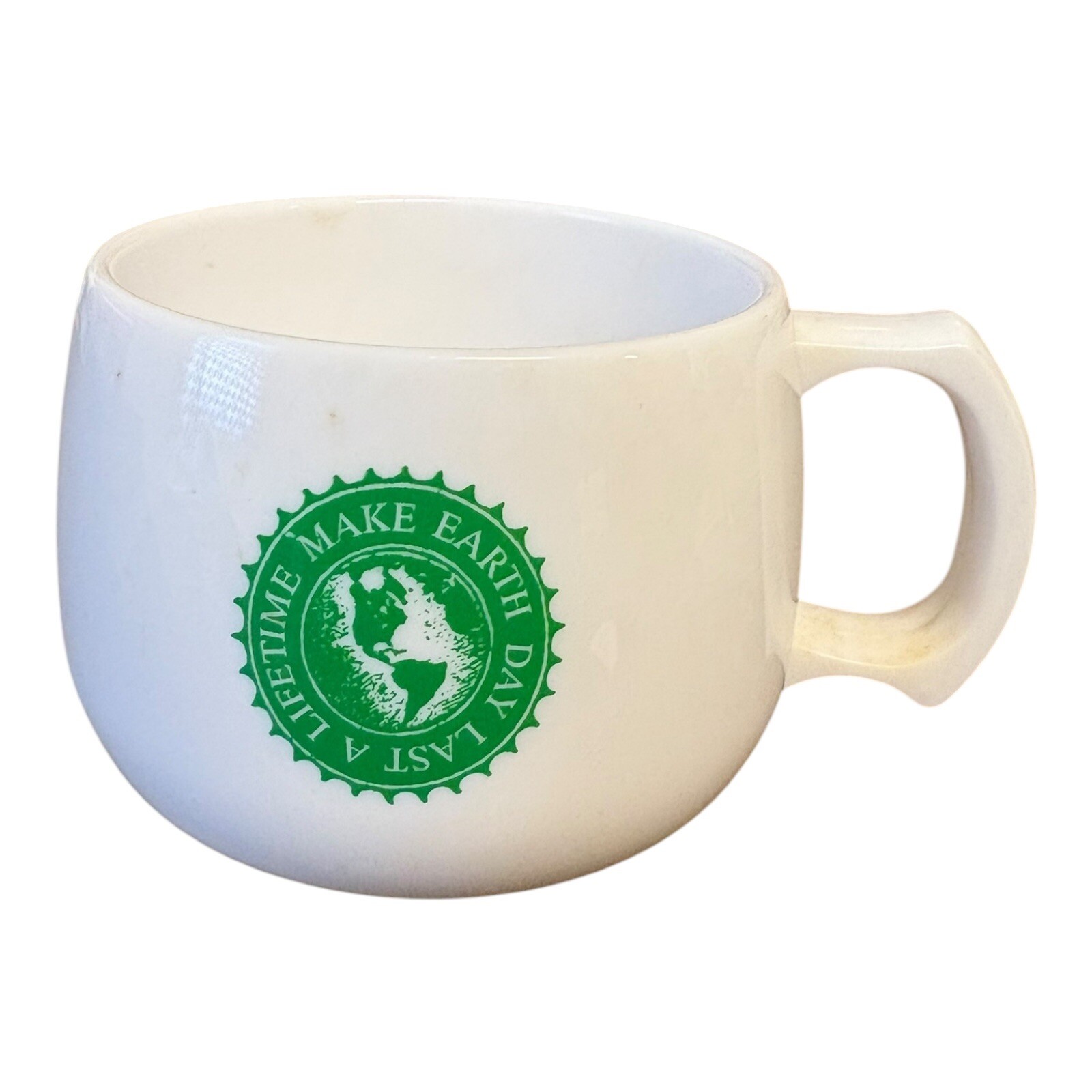 Conoco Earth Day Mug, Vintage/Super Rare, 2.75” Tall, Hard Molded Plastic