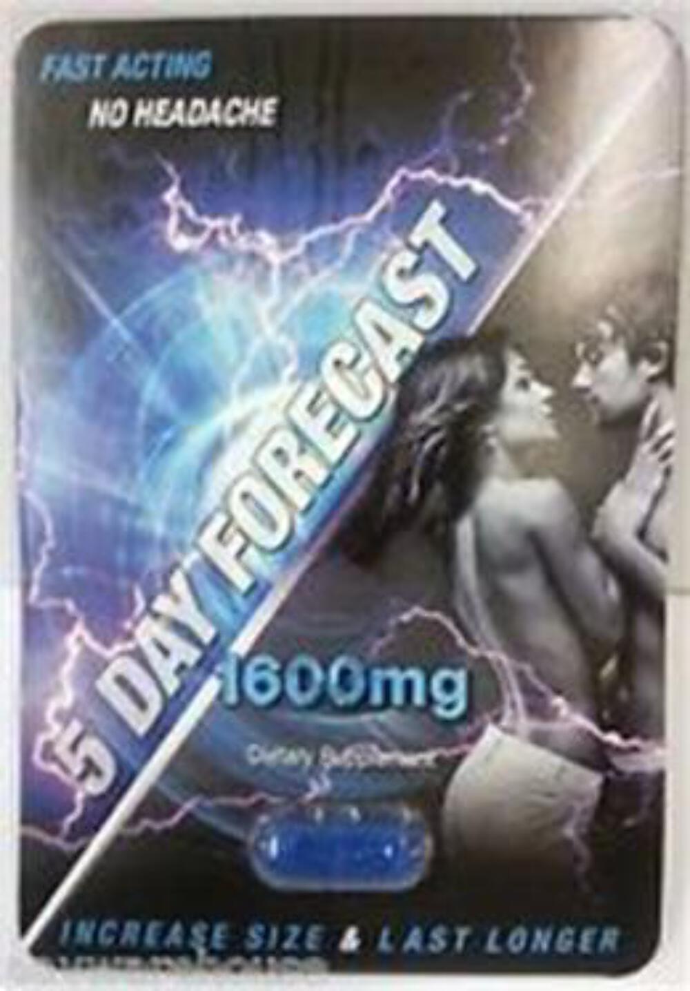 5 Day Forecast Pill Sexual Enhancement 1600mg case of 25