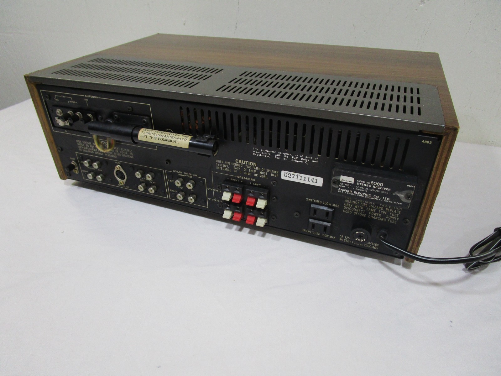 Nice Sansui 6060 Stereo Receiver w/ LED Upgraded Lamps ------------------- Cool!