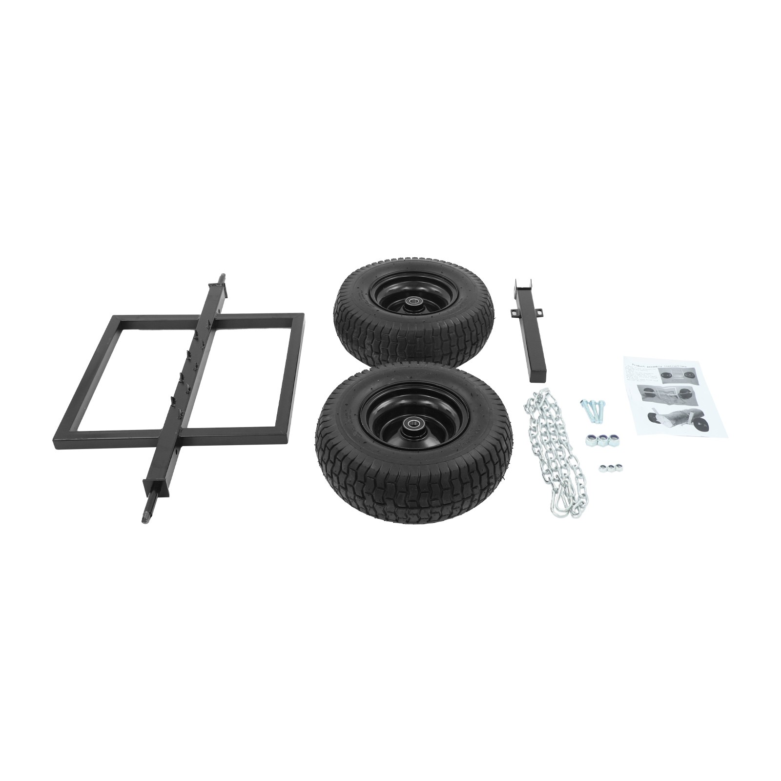 1500 LBS Capacity Log Skidder Heavy Duty Log Holder Log Dolly with Chain Black