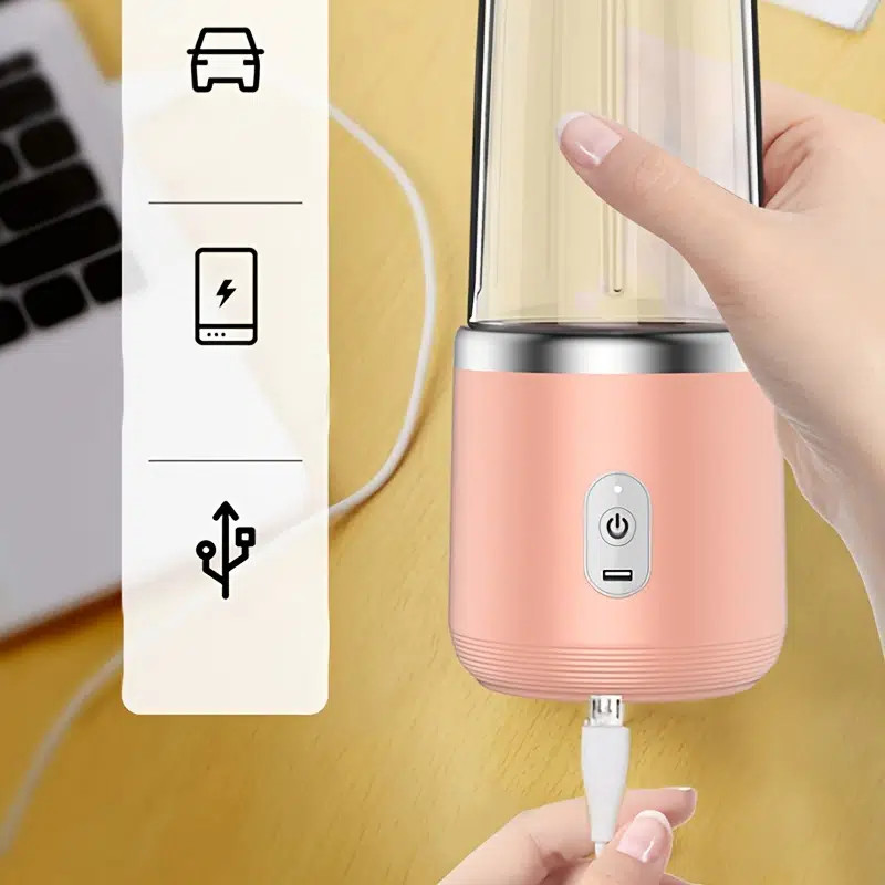 Portable Electric Juicer Cup Fruit Blender Maker Bottle Mixer USB Rechargeable