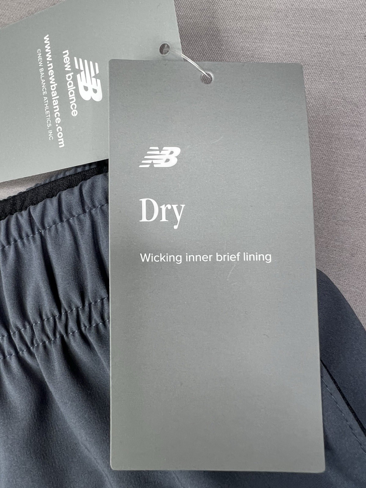 New Balance Core Run 5" Size XL Lined Shorts Gray Lightweight NB DRY