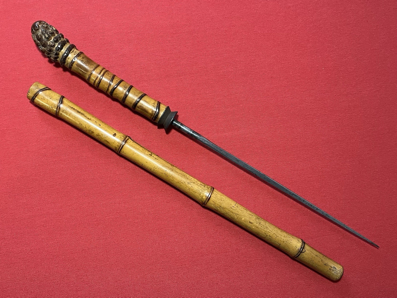 Original 19th Century Bamboo Sword / Swordstick - Swagger Stick