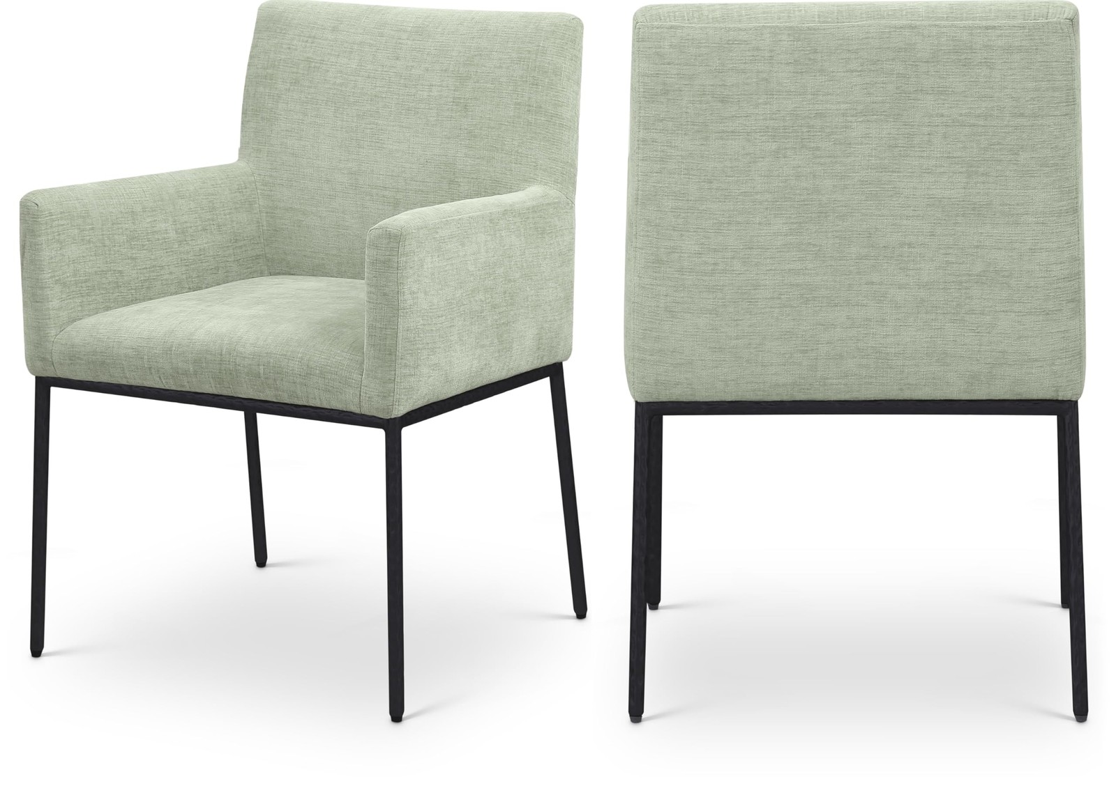 Meridian Furniture Reeves Mint Chenille Fabric Dining Chair (Set of 2)