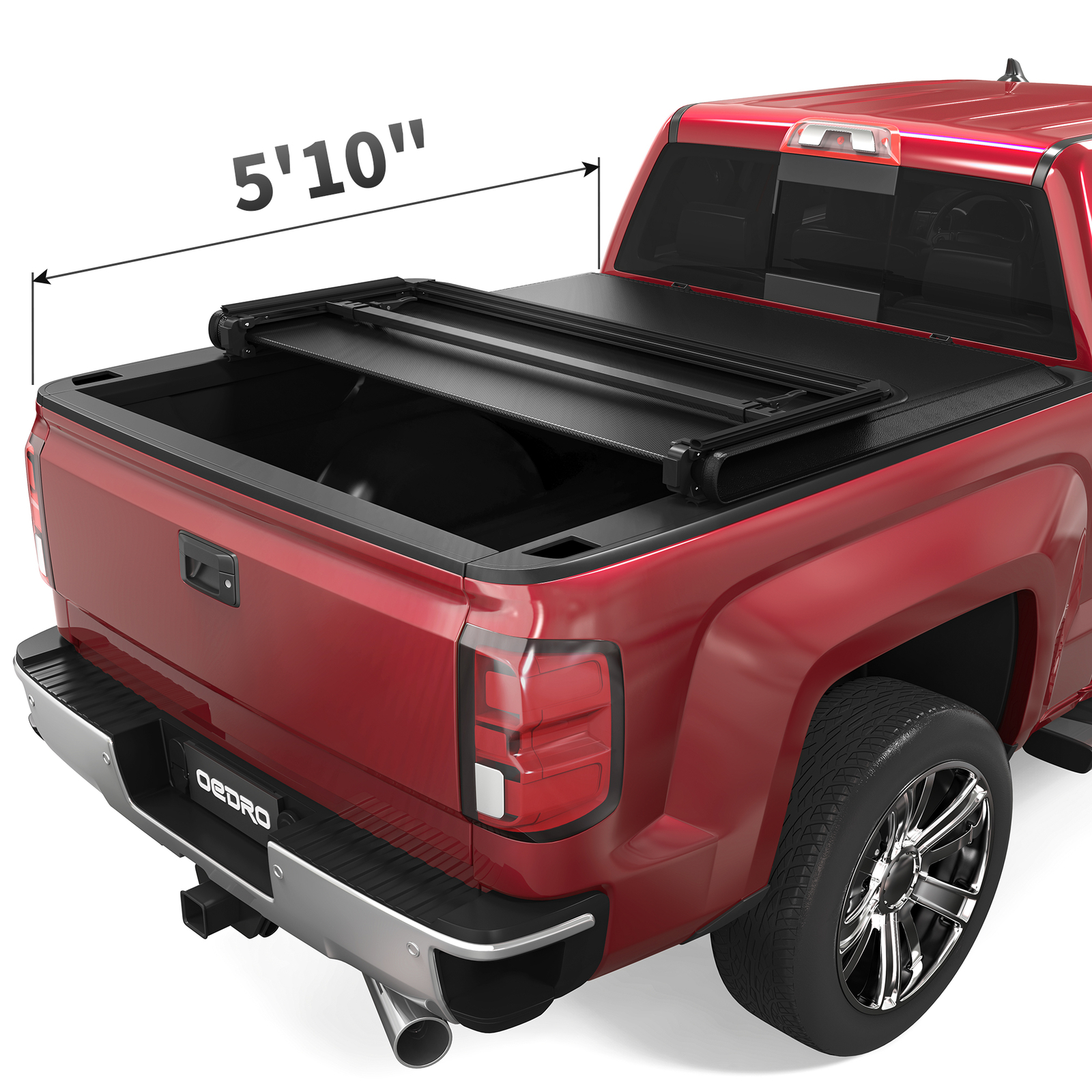 OEDRO 5.8FT Bed 3-FOLD Soft Tonneau Cover For 2014-2018 Silverado Sierra 1500