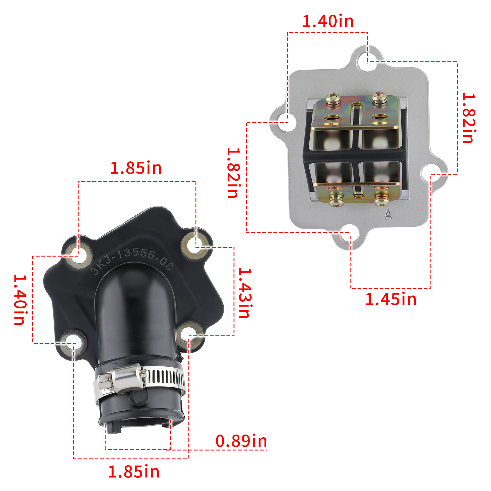 For Polaris Sportsman 90 2001 - 2006 Intake Manifold Boot Reed Valve & Gaske Kit