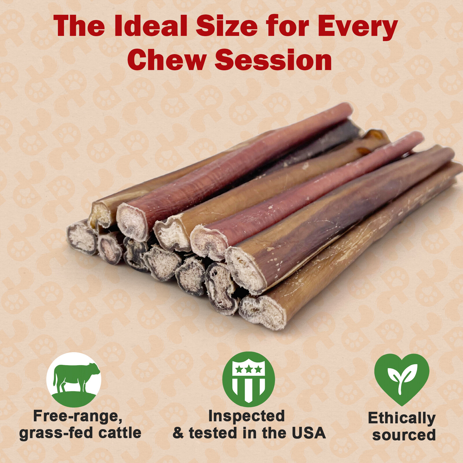 6" inch BULLY STICKS Natural Dog Treats Chews USDA & FDA Approved