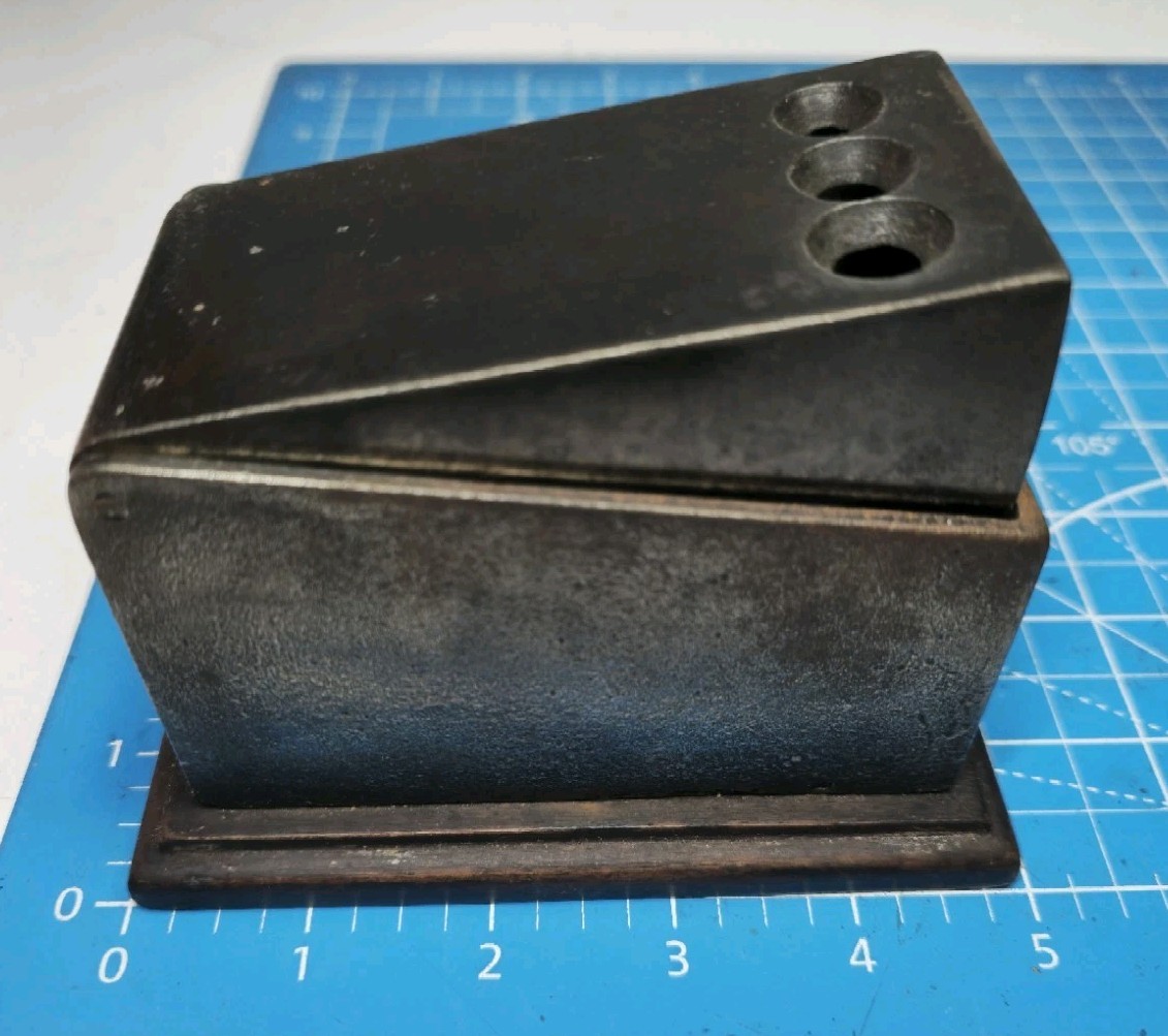 Antique Tabletop Cigar Cutter Three Hole Sizes Man Cave Home Bar Works Great