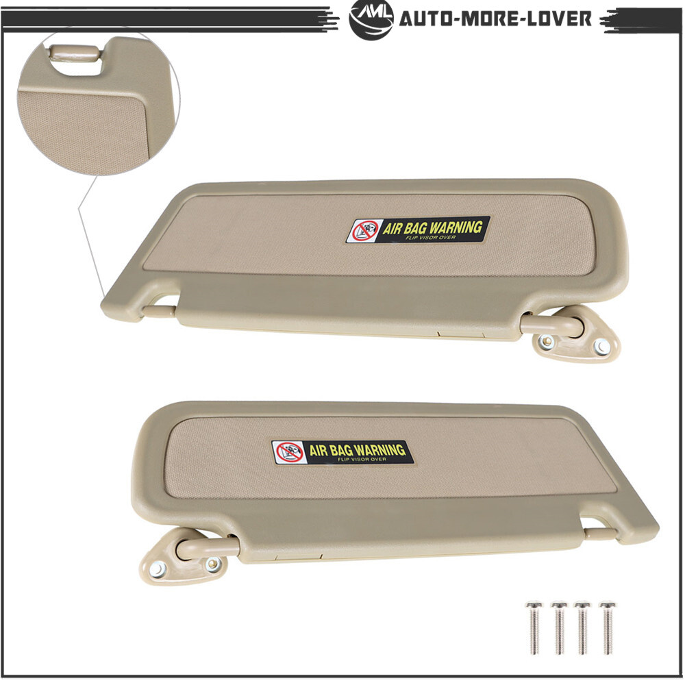 Right & Left Tan Sun Visor For 2006 2007 2008 2009 2010 2011 Honda Civic