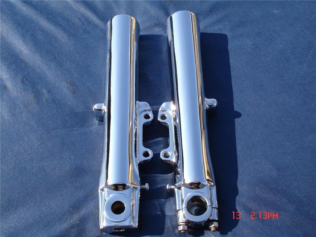 HARLEY CHROME LOWER FORK SLIDERS LEGS Street Glide Exchange Progr 00-13 Touring