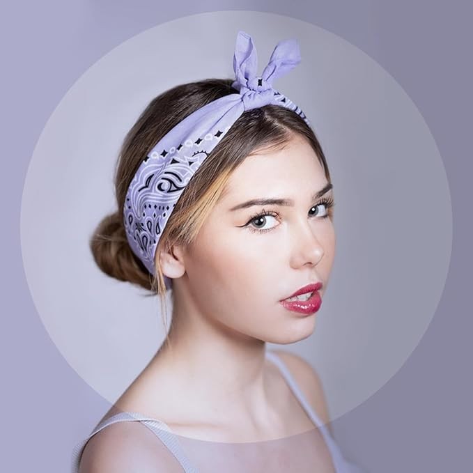 30PCS Bandanas Unisex Paisley Bandanas Bulk Multi-Purpose Headband Cowboy Hea...