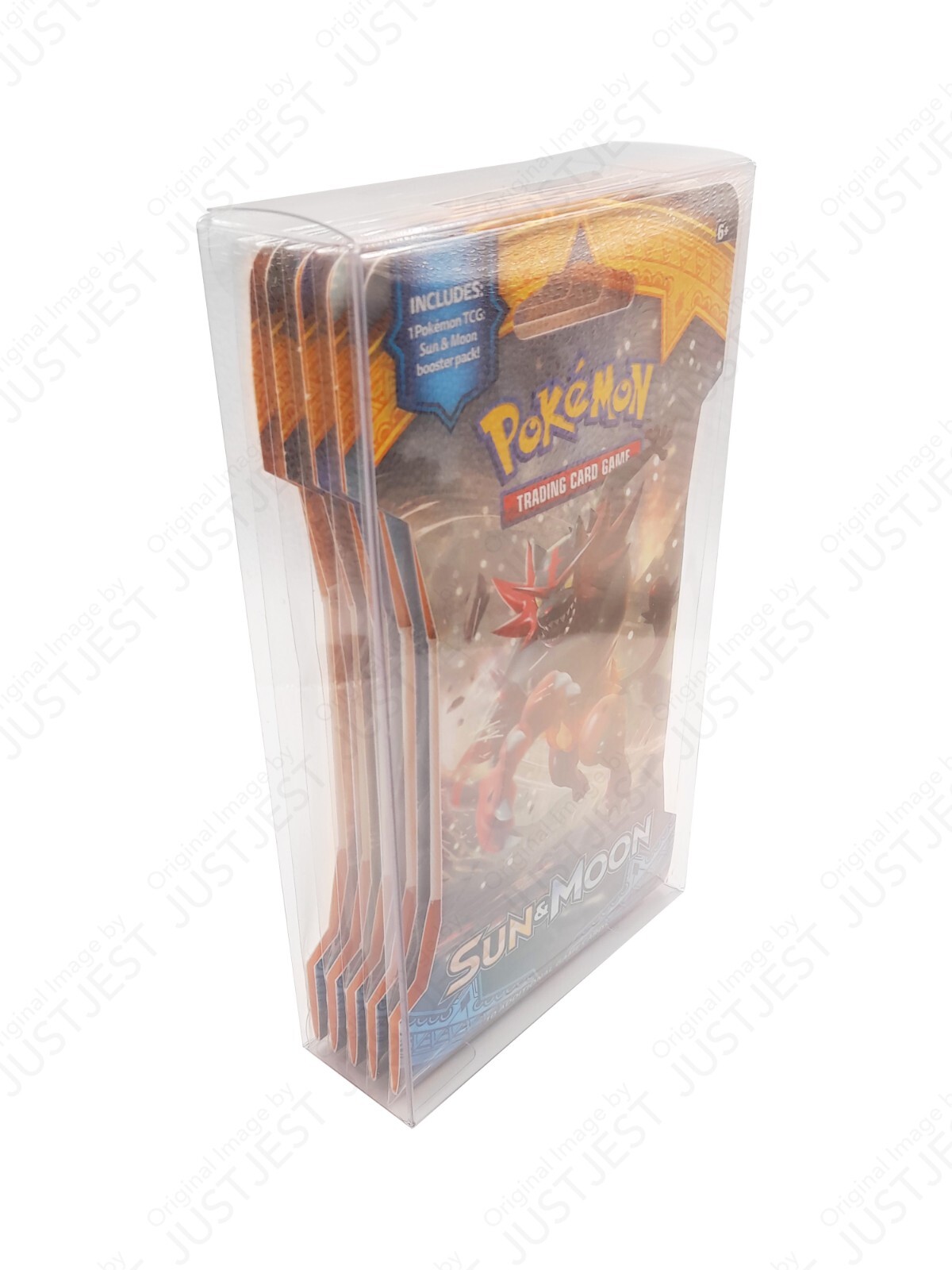 Pokemon Protective Clear Case for Sleeved Booster Packs (x10) w/ Removable Film