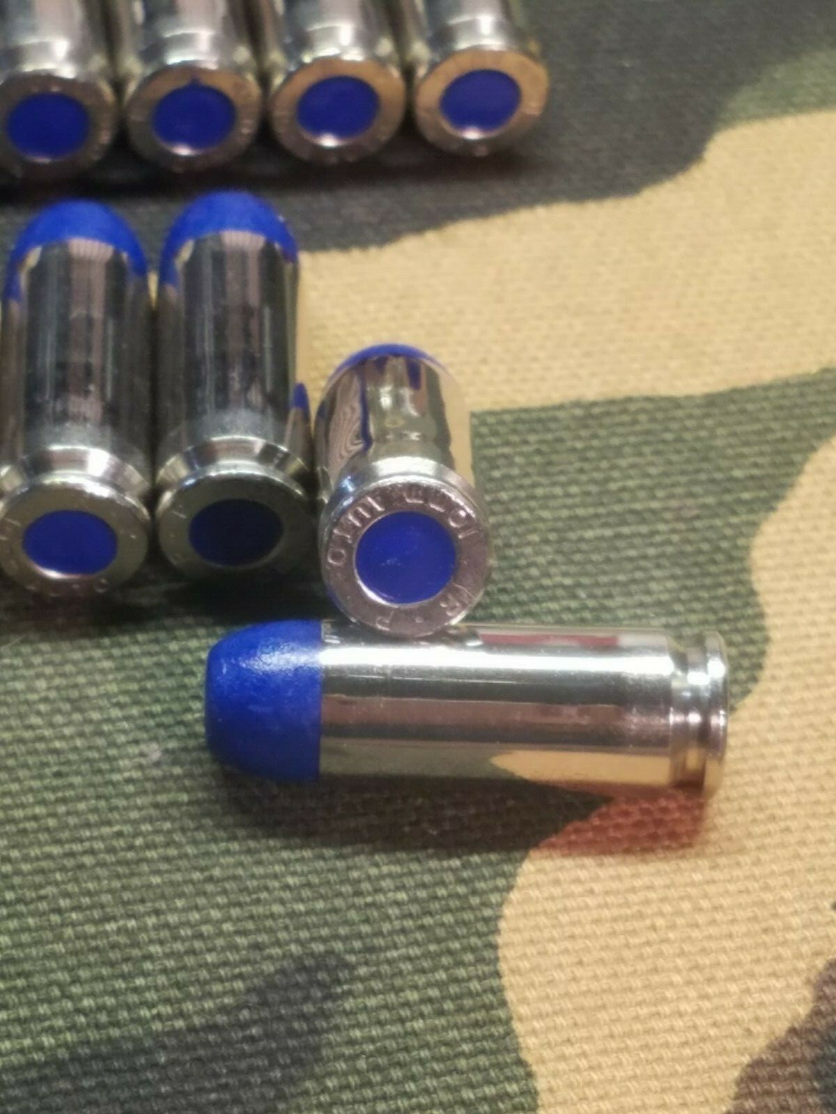10MM SNAP CAPS SET OF 10, BLUE AND NICKEL, REAL 200gr WEIGHT!!!