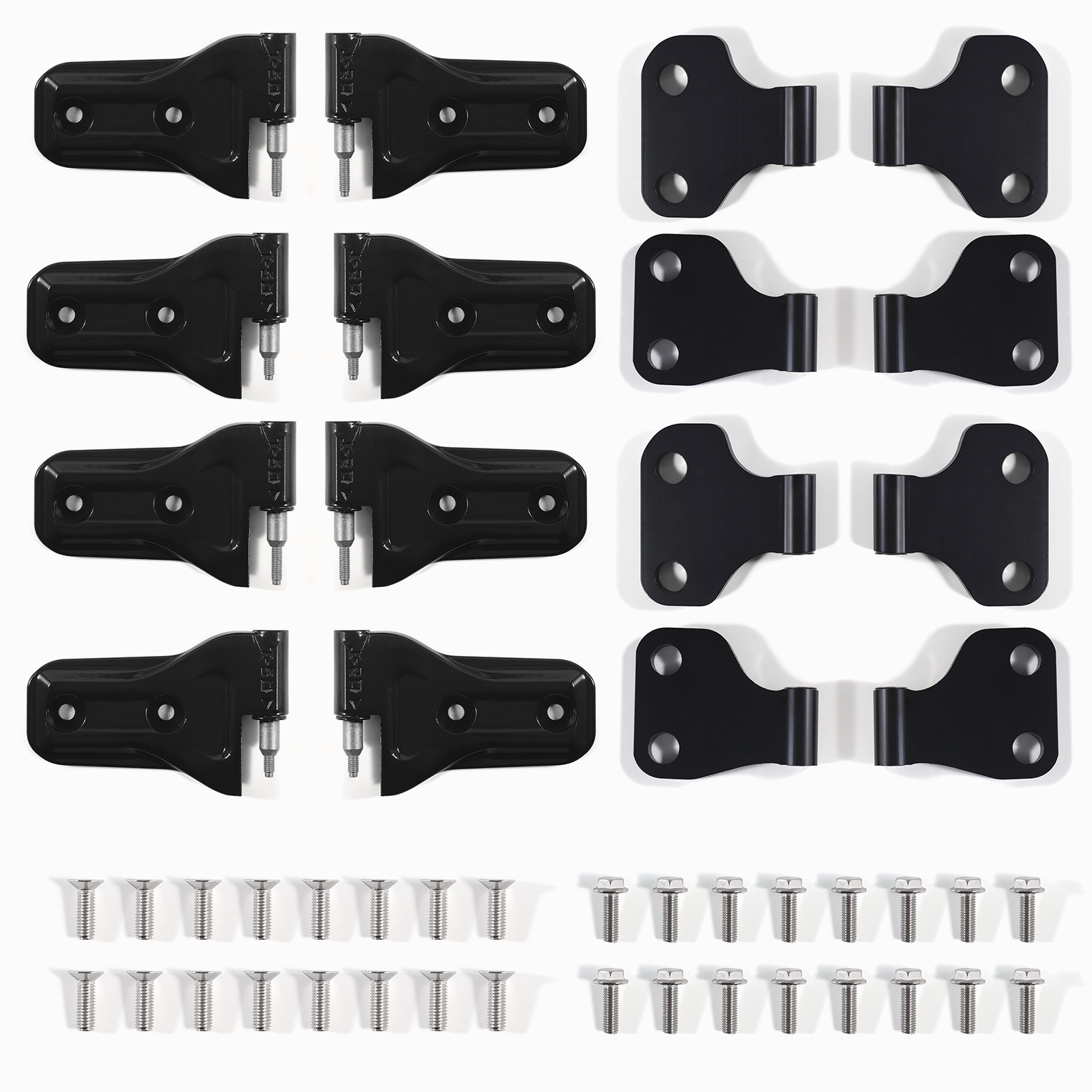 For 2018-2025 Jeep Wrangler JL Body Door Hinge Replacement Set Powder Coat 16pcs
