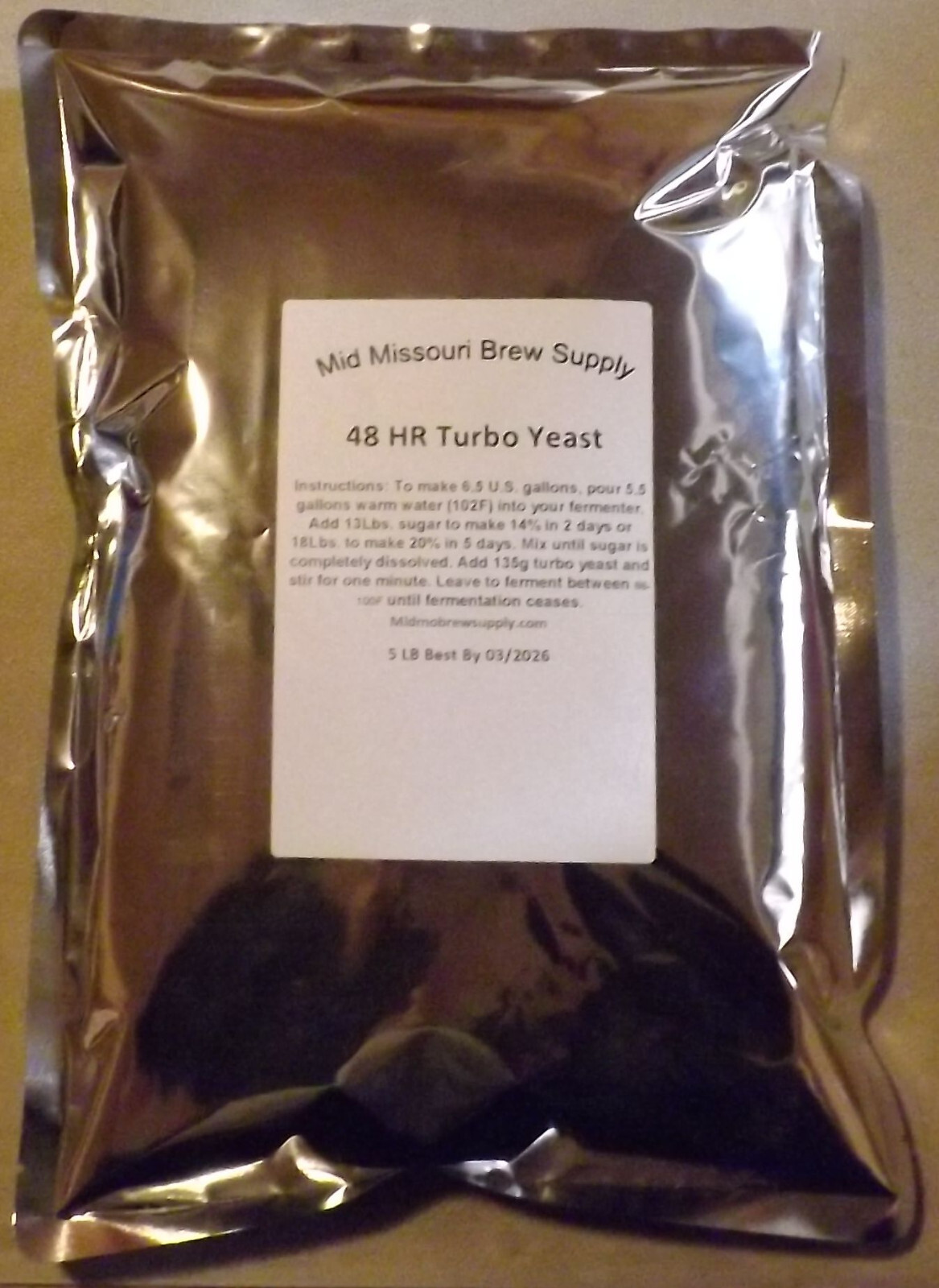 5 Pounds 48 Hour Turbo Yeast FREE SHIPPING!!! Moonshine, Whiskey, Distilling