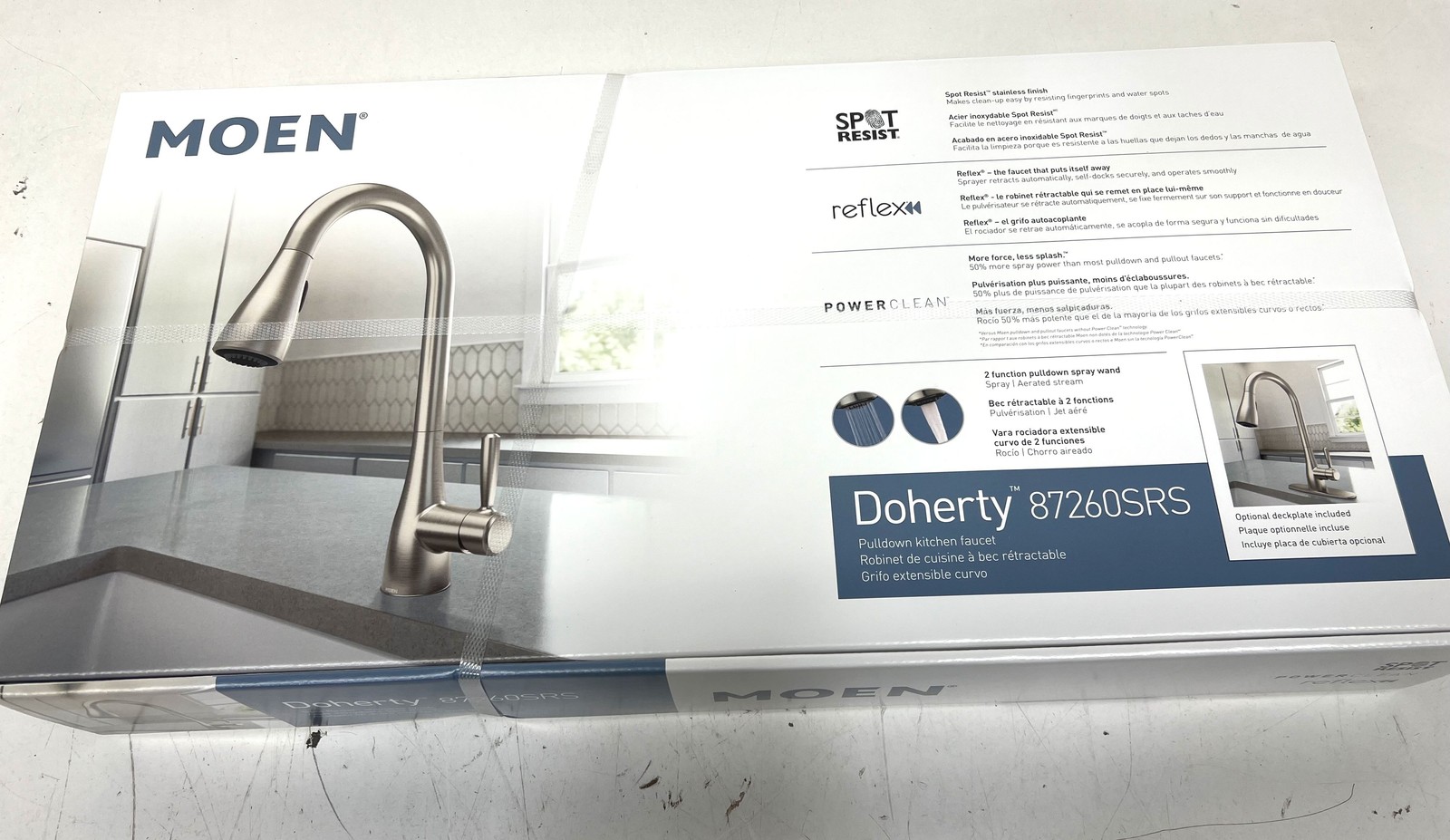 Moen Doherty Single Handle Pull Down Sprayer Kitchen Faucet Stainless