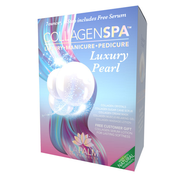 LA PALM Collagen Spa 6 Step Manicure/Pedicure Kit -Choose From 6 luxury SCENTS!