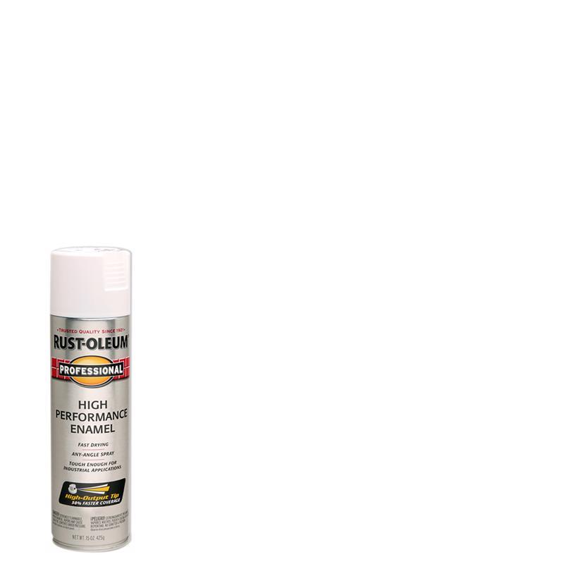 Rust-Oleum 7592-838 Fast Dry Gloss White Enamel Spray Paint 15 oz. (Pack of 6)