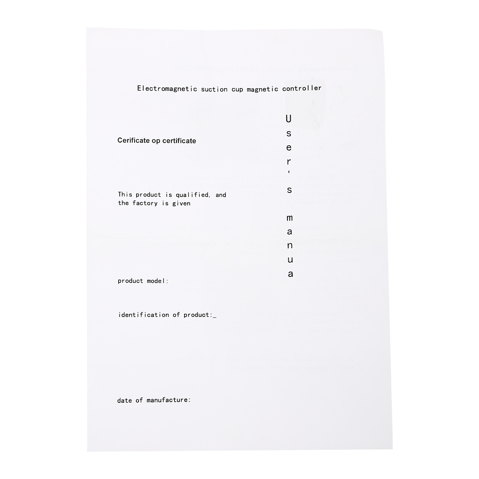 Electromagnetic Electro Magnetic Chuck Controller External Suction Cup Control