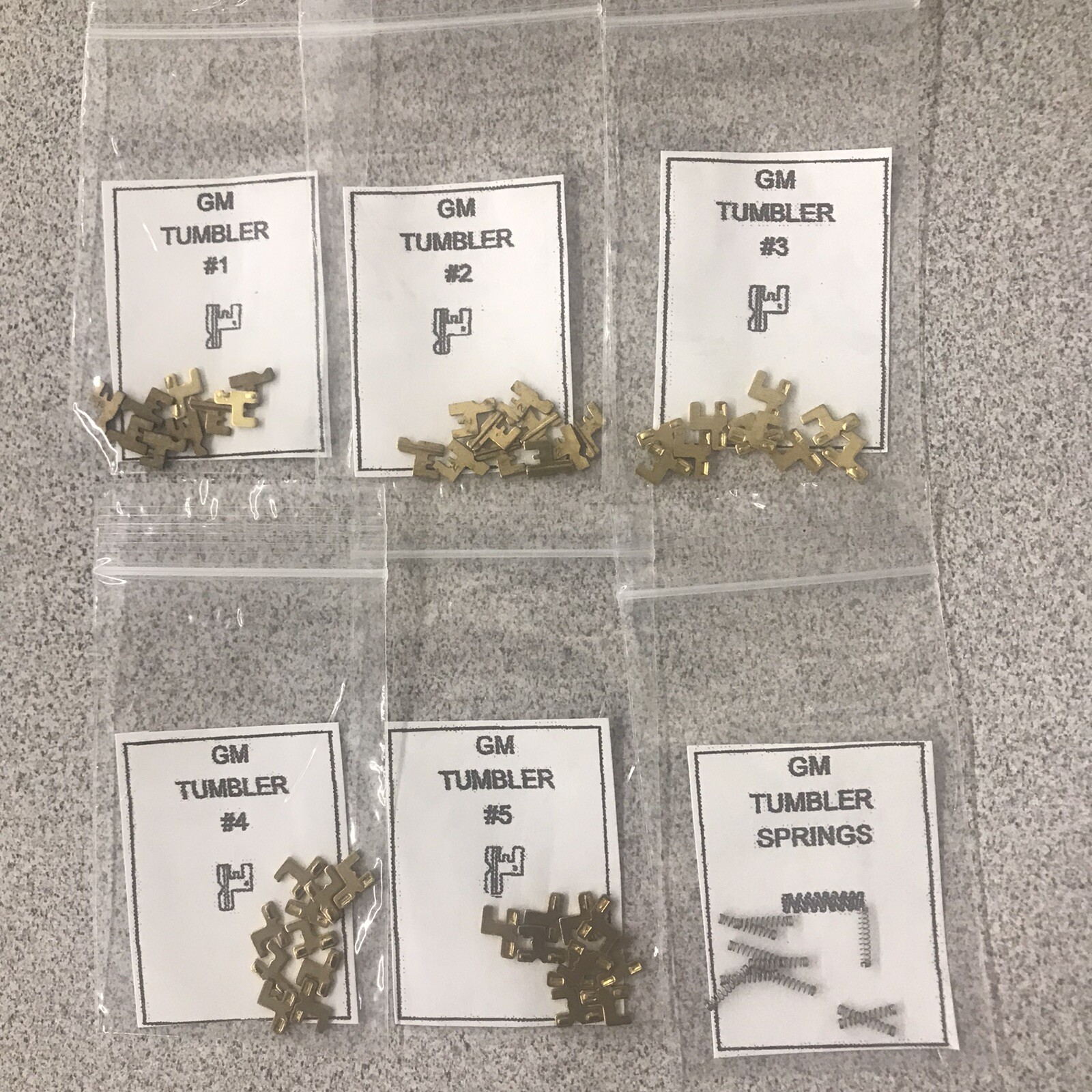 Vintage General Motors GM Lock Tumbler Wafers For Gm Doors, Trunks and Ignitions