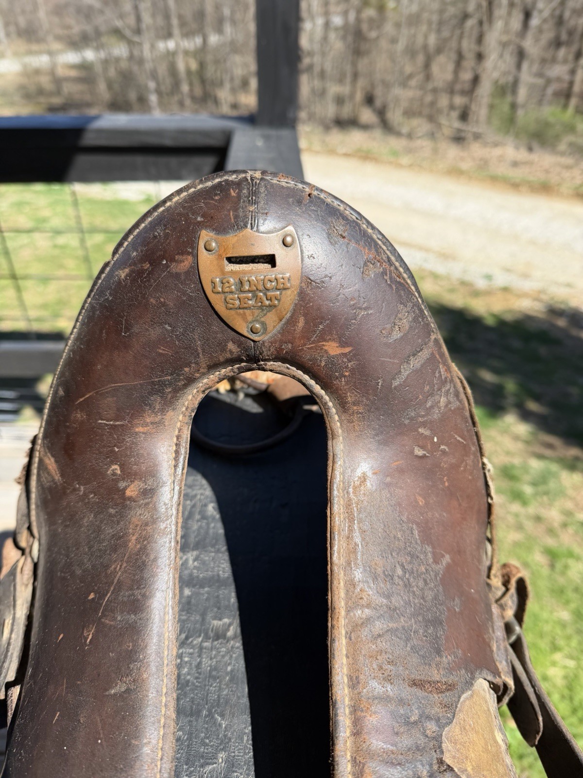 Antique World War I 12 inch McClellan Calvary Saddle, All Original W/ Stirrups