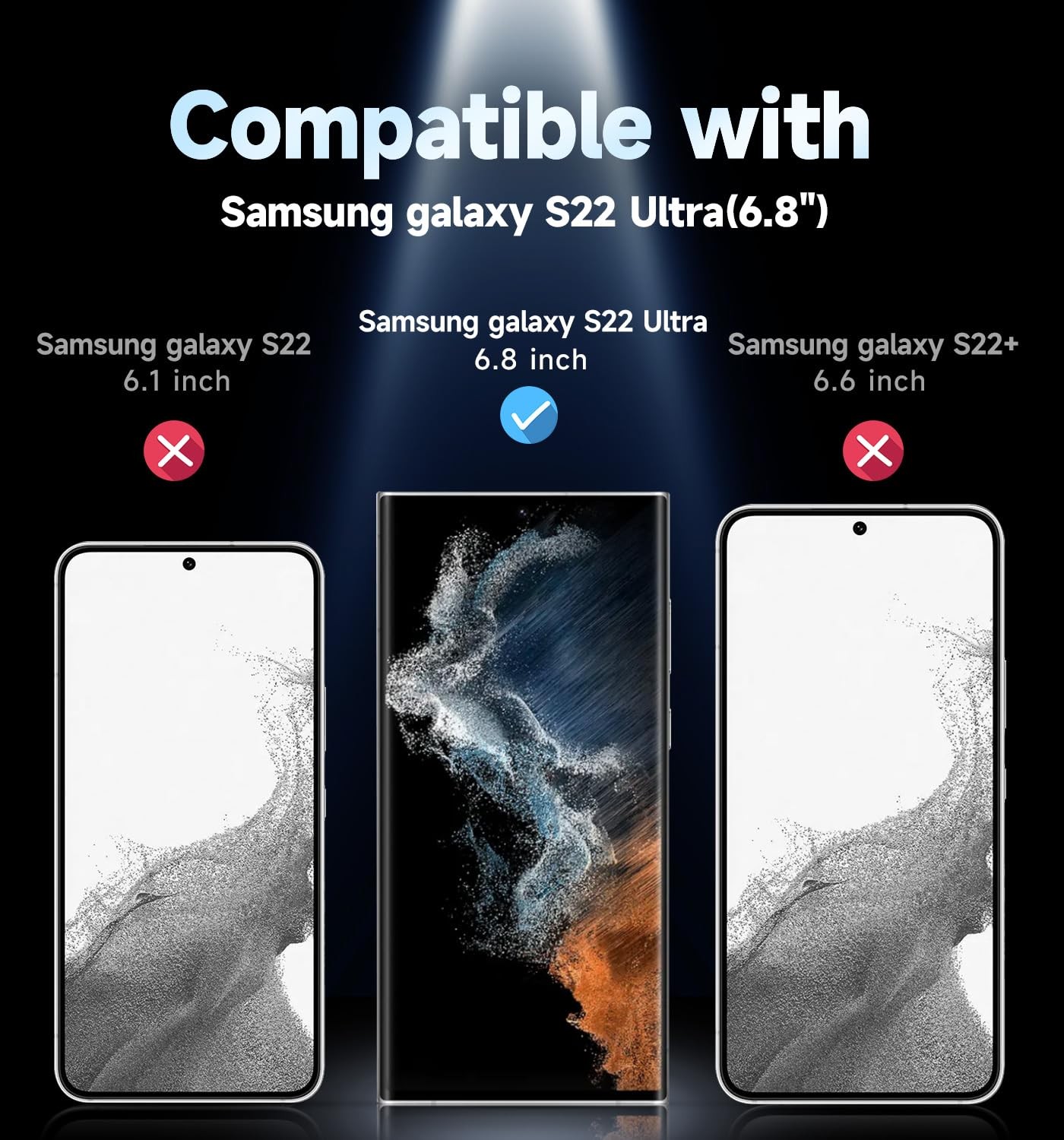 MAGIC JOHN 2-Pack Samsung S22 Ultra Privacy Screen Protector PET Film 6.8"