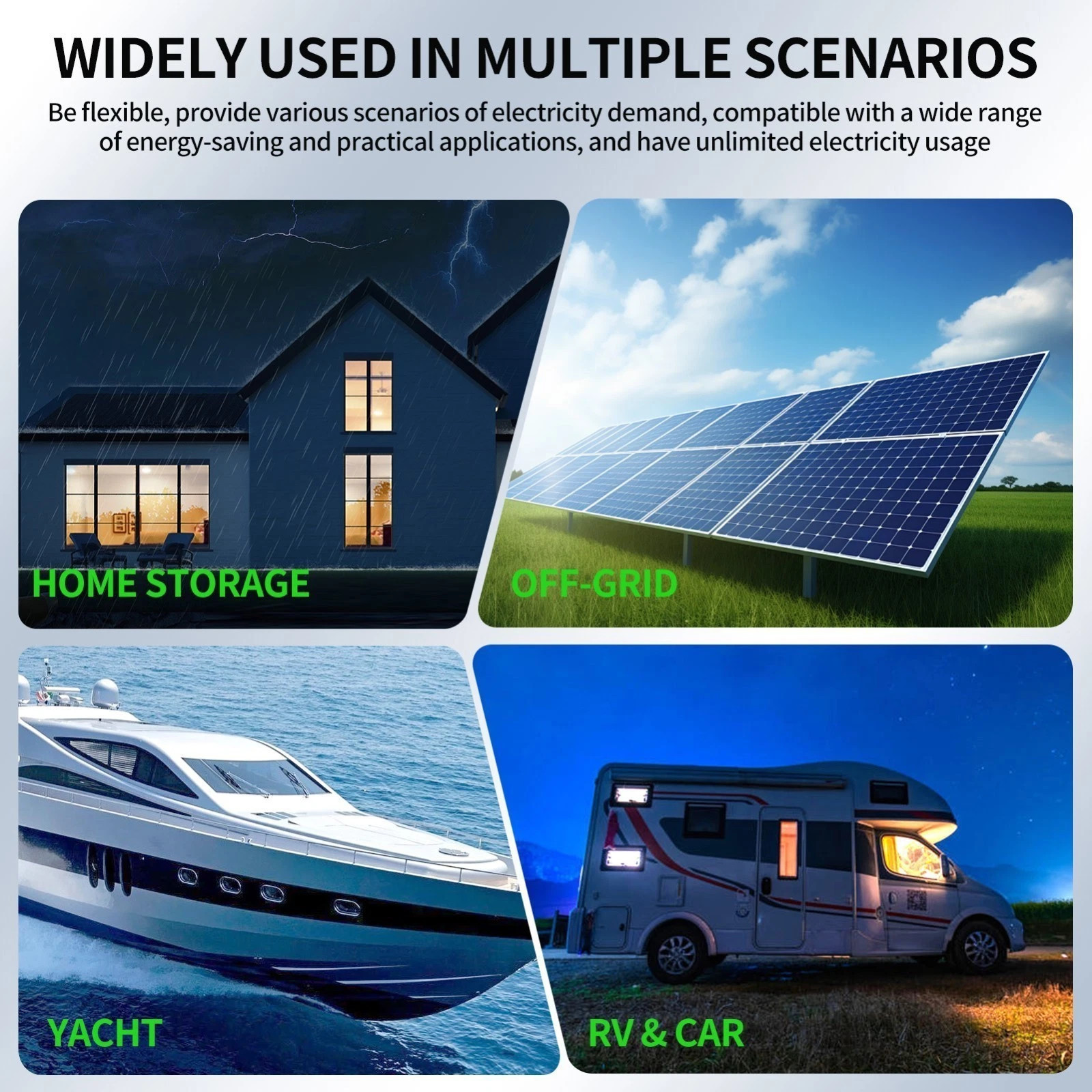 48V 314Ah 16.07kWh Lithium Battery LiFePO4 Battery for RV Solar Off-grid Boat