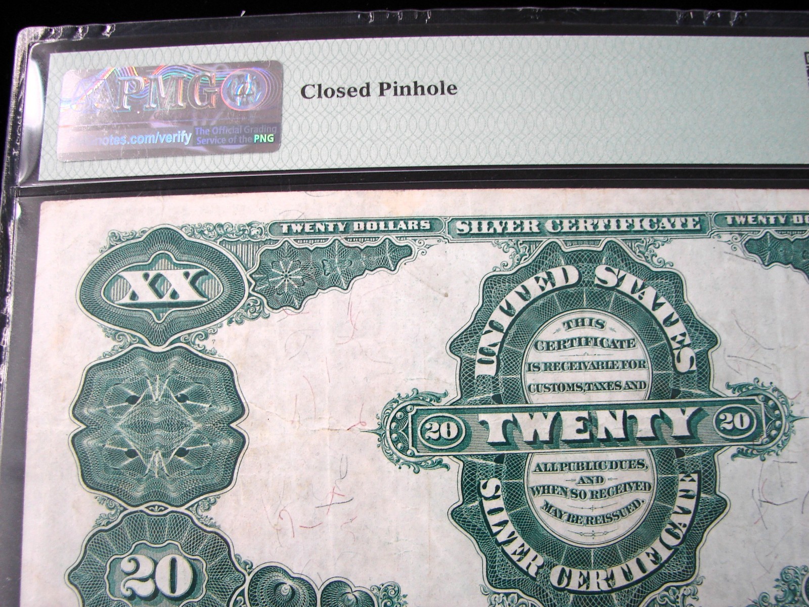 *1891 $20.00 SILVER CERTIFICATE Fr#318 TILLMAN/MORGAN "SCARCE NOTE" - 30 PMG*