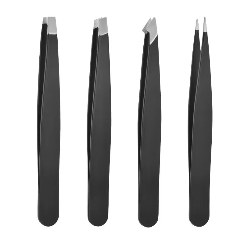 Eyebrow Tweezers Eyebrow Clip 4 pcs/Set Hair Beauty Pluckers Stainless Steel