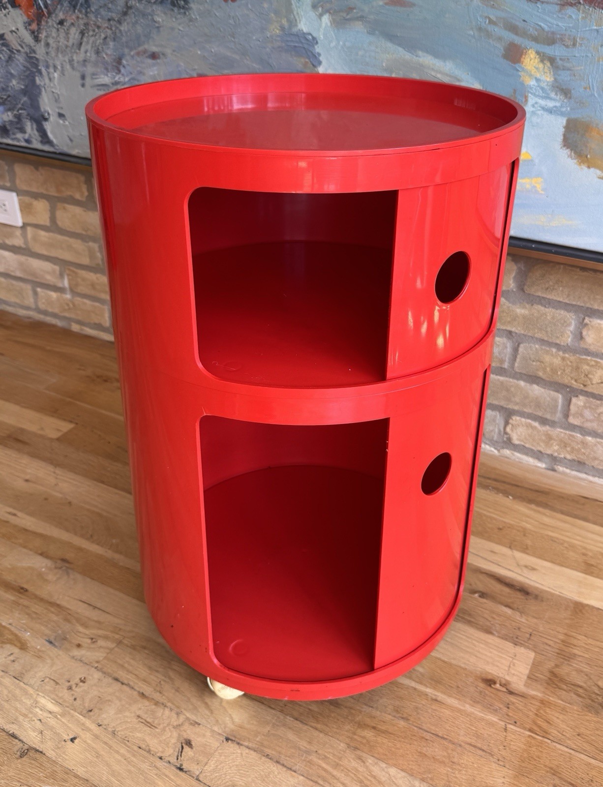 1970 Kartell Componibili Space Age Plastic Storage Unit Side Table Vtg Italy Mcm