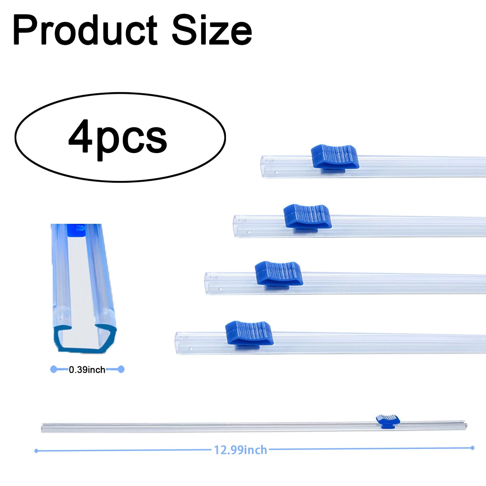 Plastic Wrap Cutter, 4pcs Sliding Cutters, Cling Film with Sliding Cutters, Slid