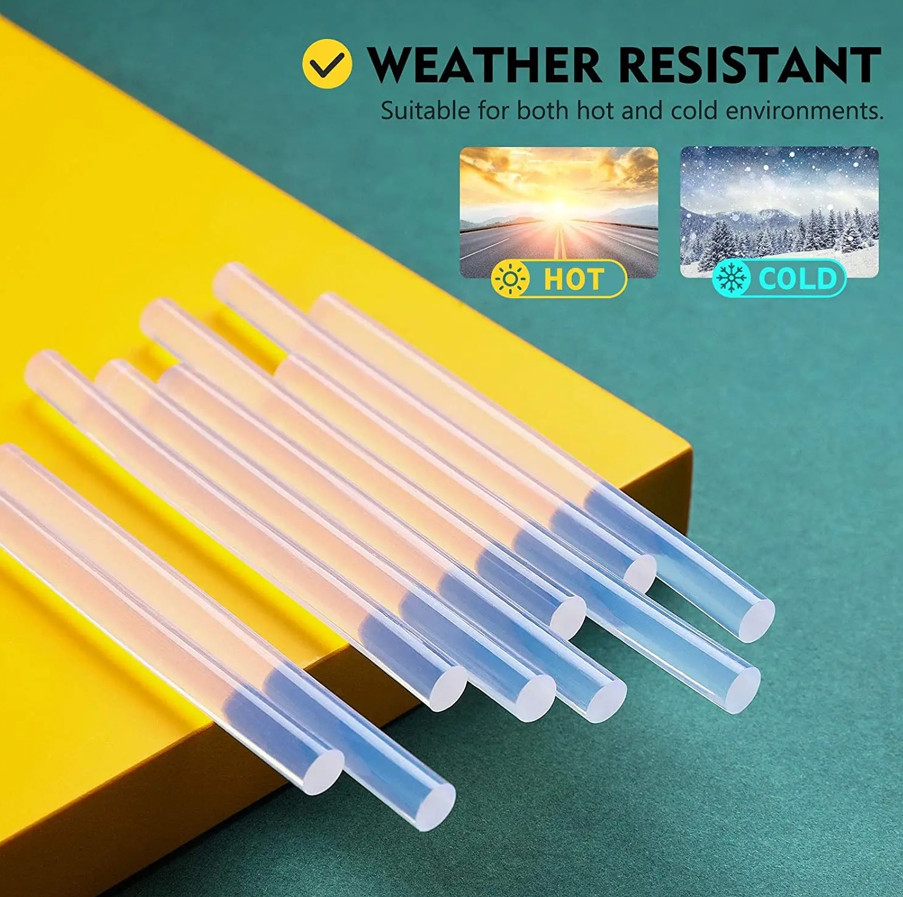 100pcs Mini Hot Glue Sticks – 7mm Clear Adhesive for DIY & Repairs - NEW