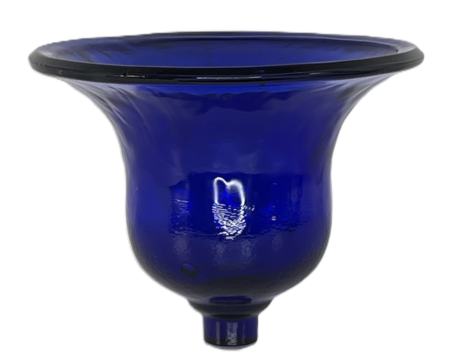 Cobalt Blue Garden Cloche Glass Bell Jar Peg Candle Holder
