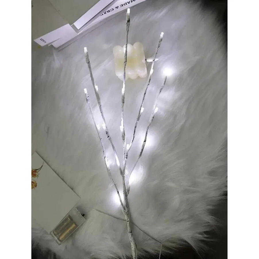 1pc White Birch Branch LED Light 72cm Warm White Battery Decor Twig Lights - NEW