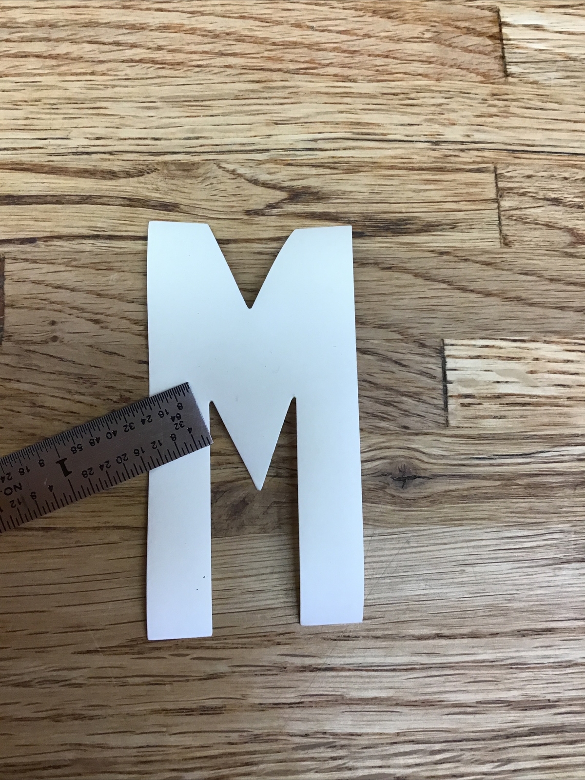 Firefighter / EMT Turnout Coat Reflective Iron-On Letter  “M” Lime Green D-6