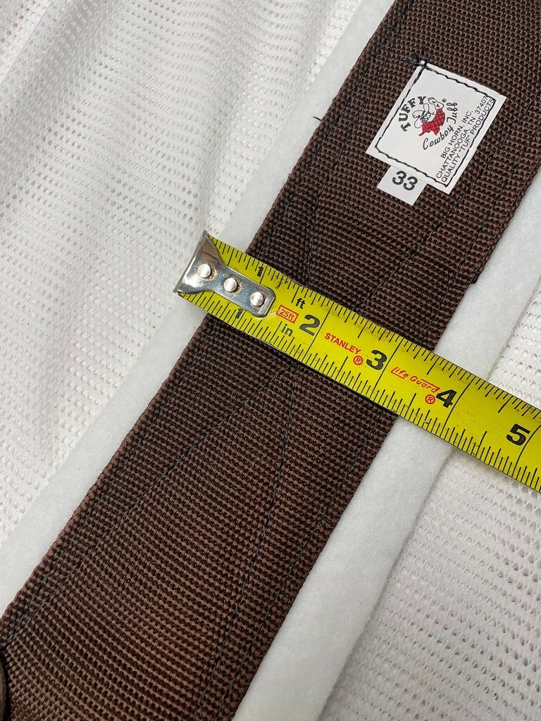 33" Brown Nylon Western Cinch, Felt Lined, - New