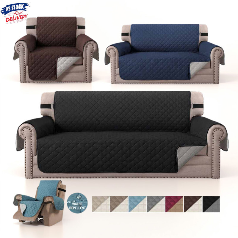 1/2/3Seater Recliner Chair Covers Couch Slipcover Armchair Lounge Sofa Protector